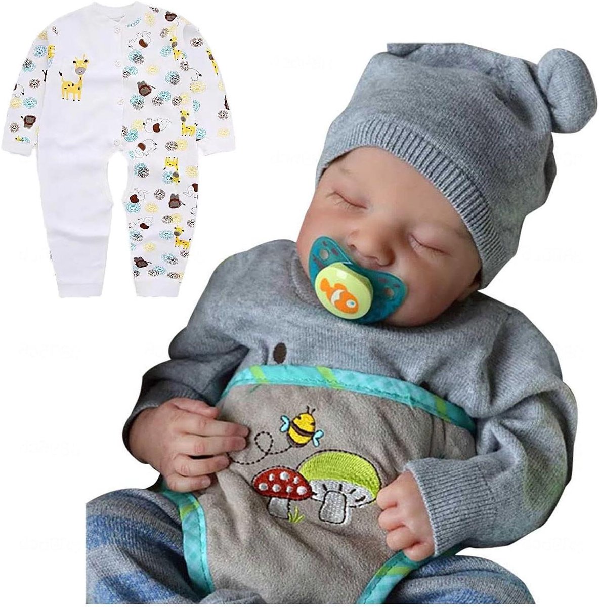 Reborn Baby Pop - Realistische Babypop - Kinderspeelgoed - Handgemaakt en Beschilderd - 3+ Jaar - Jongens