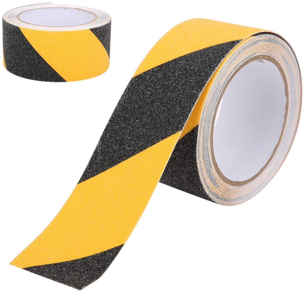 Dailygoods- Anti-slip Tape - Waterdichte PVC Tape - Zwart/Gele Waarschuwings Tape - 50mm x 5m - Schokbestendig - Antislip Materiaal - Waarschuwingsband