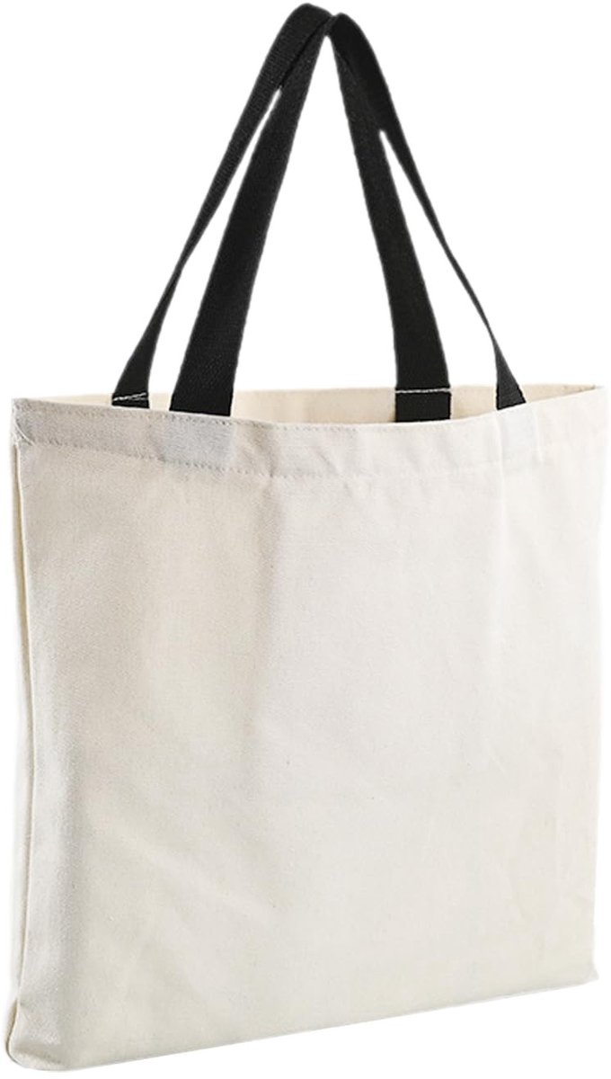 Dailygoods- Boodschappentas met ruime capaciteit - Herbruikbare tas - Schoudertas - Handtas - Stoffen tas - 35 x 40 cm - Duurzaam materiaal - Canvas Tas