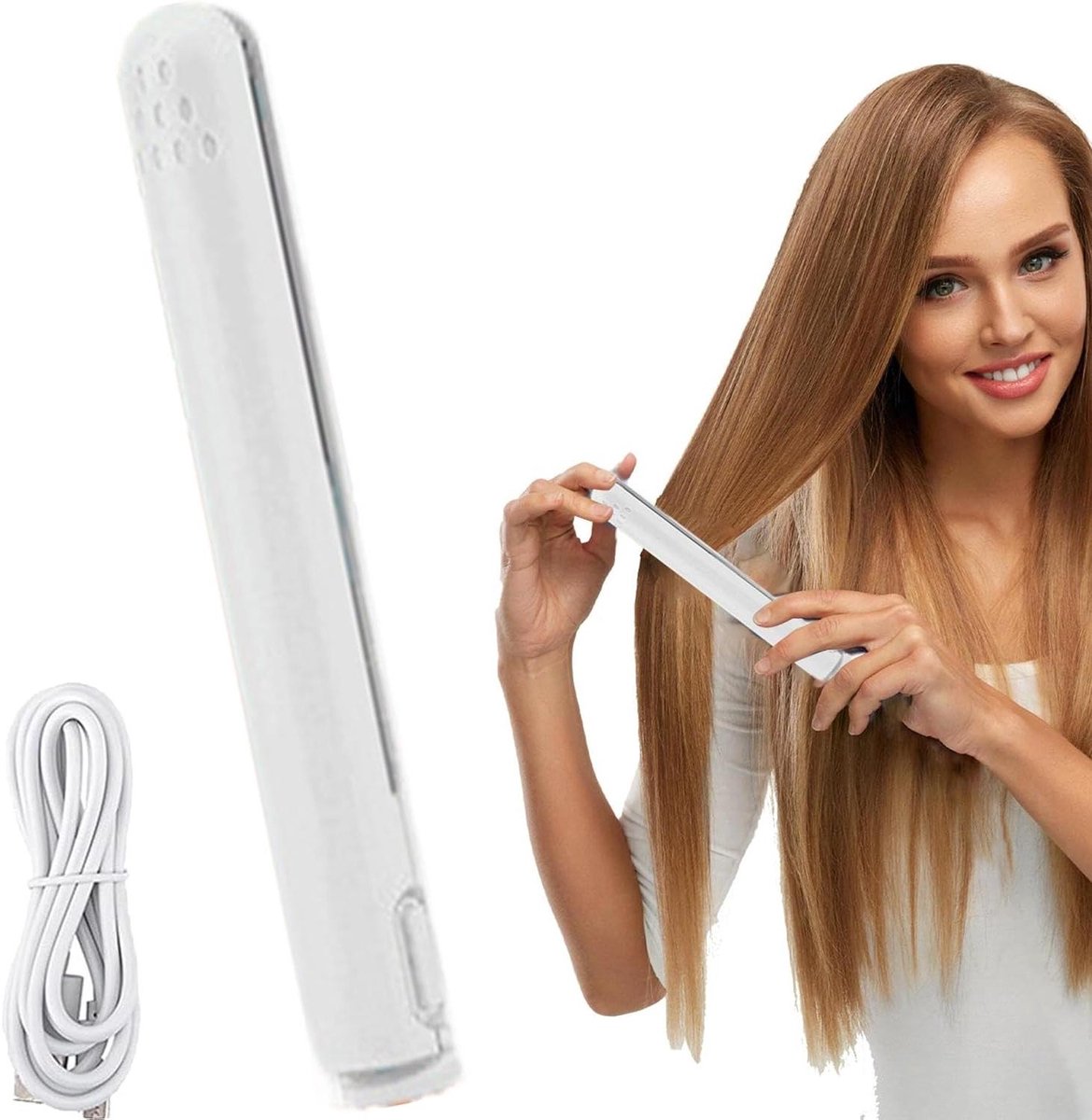 Reis Krultang - Stijltang Krultang - Haar Stylen - 2-in-1 Functionaliteit - 17 cm - Zwart