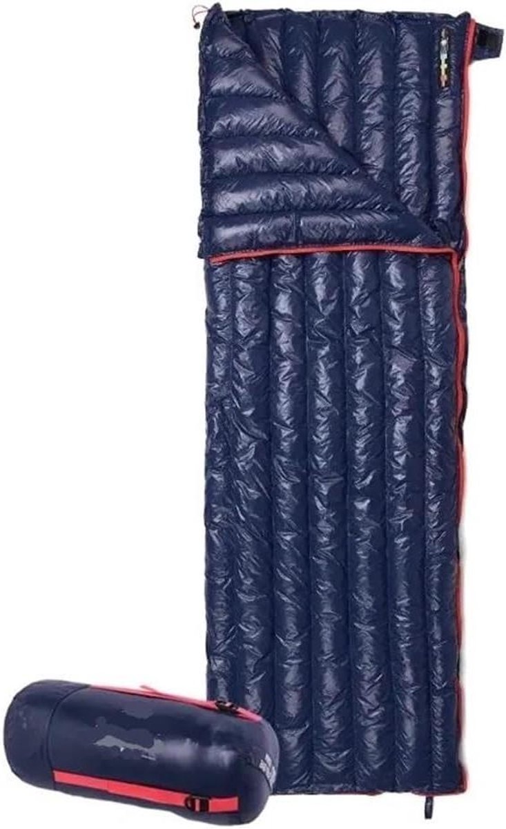 Kampeer Slaapzak - Dons Slaapzak - Kamperen en Outdoor - Waterdicht Compressie Ontwerp - 600g - Blauw