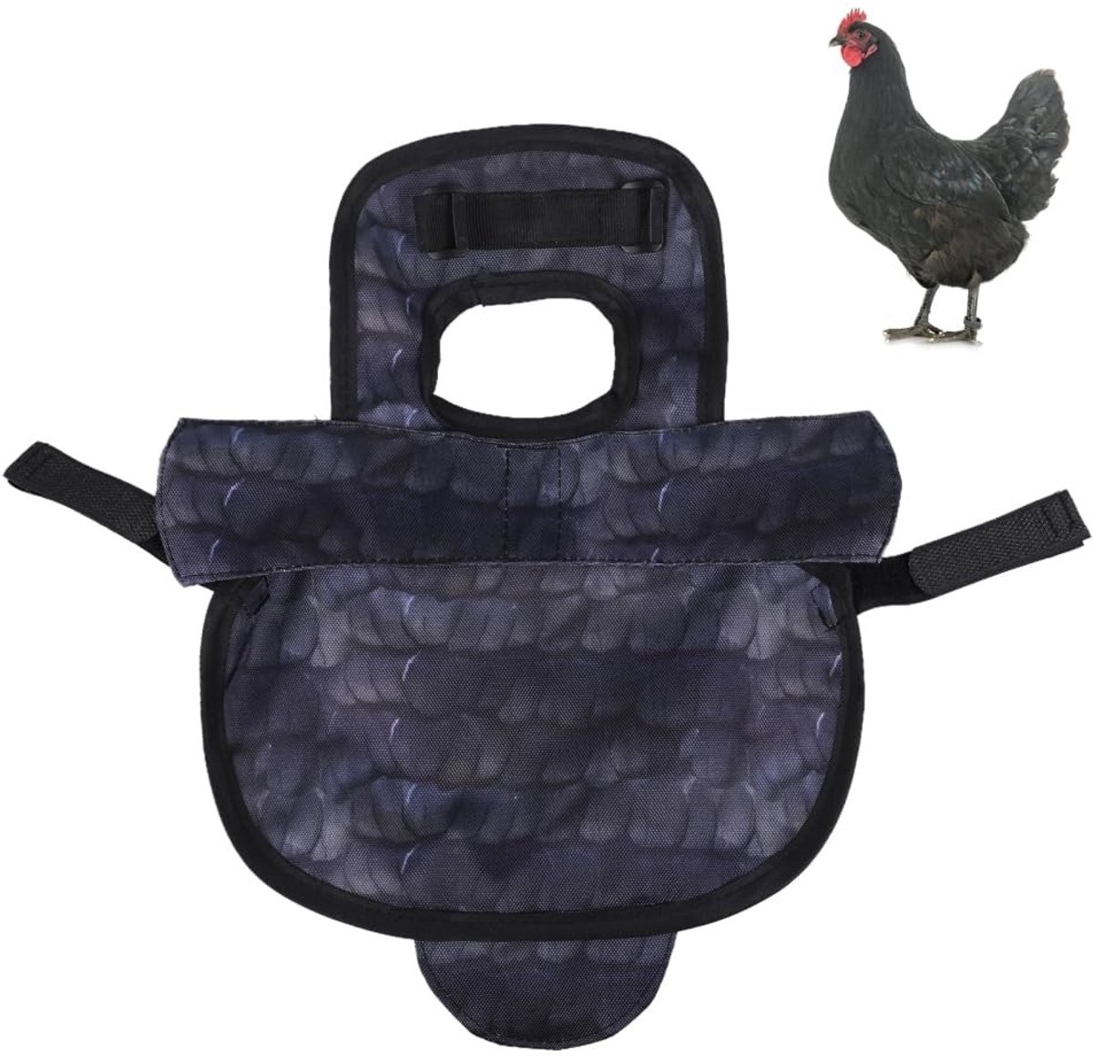 Dailygoods- Kippenzadel met rugbescherming - Verstelbaar vest - Veiligheidsvest voor pluimvee - Kippenzadelschort - Waterdicht materiaal - Ademend en slijtvast - Pluimveevest