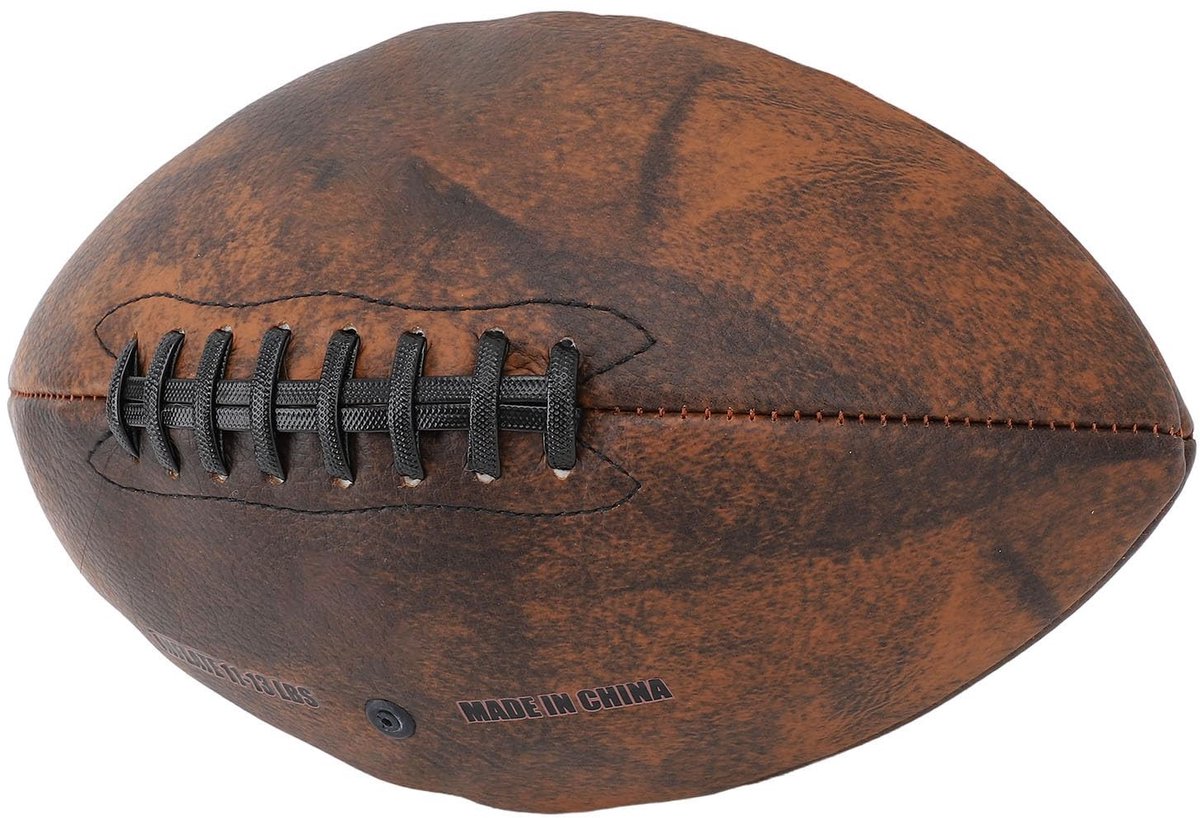 Dailygoods- Rugbybal Maat 9 - PU Materiaal - Comfortabele Grip - Vintage Design - Hoge Kwaliteit - Geschikt voor Training - Sportbal