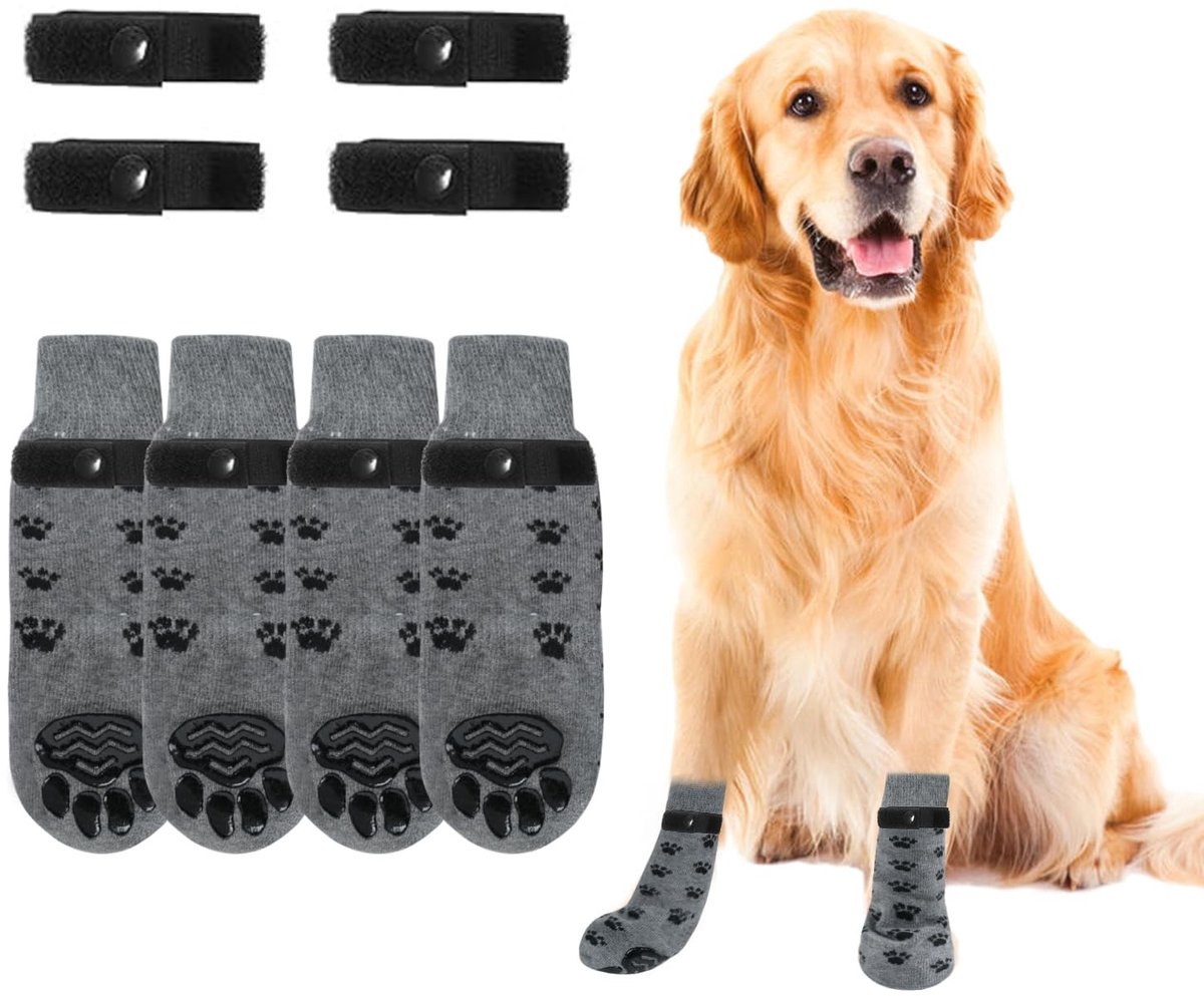 Antislip Hondensokken Set van 4 - Voor Binnen en Buiten