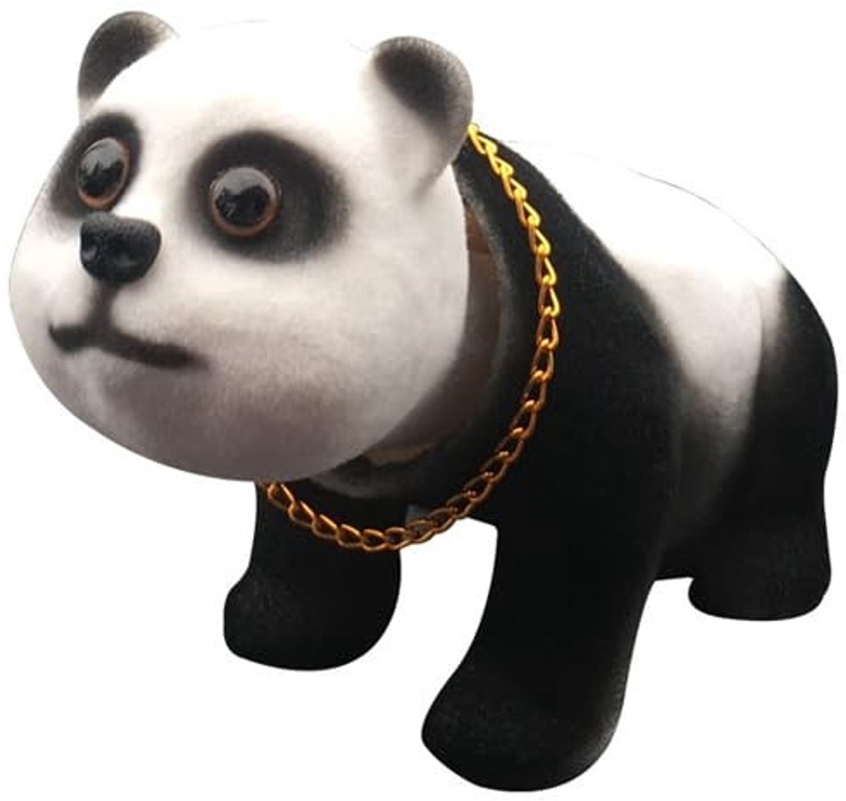 Dailygoods- Bobblehead Panda - Hars Dashboard Poppetje - Auto Interieur Decoratie - Kantoor Decoratie - Lichtgewicht - 16x9x11cm - Auto Ornament
