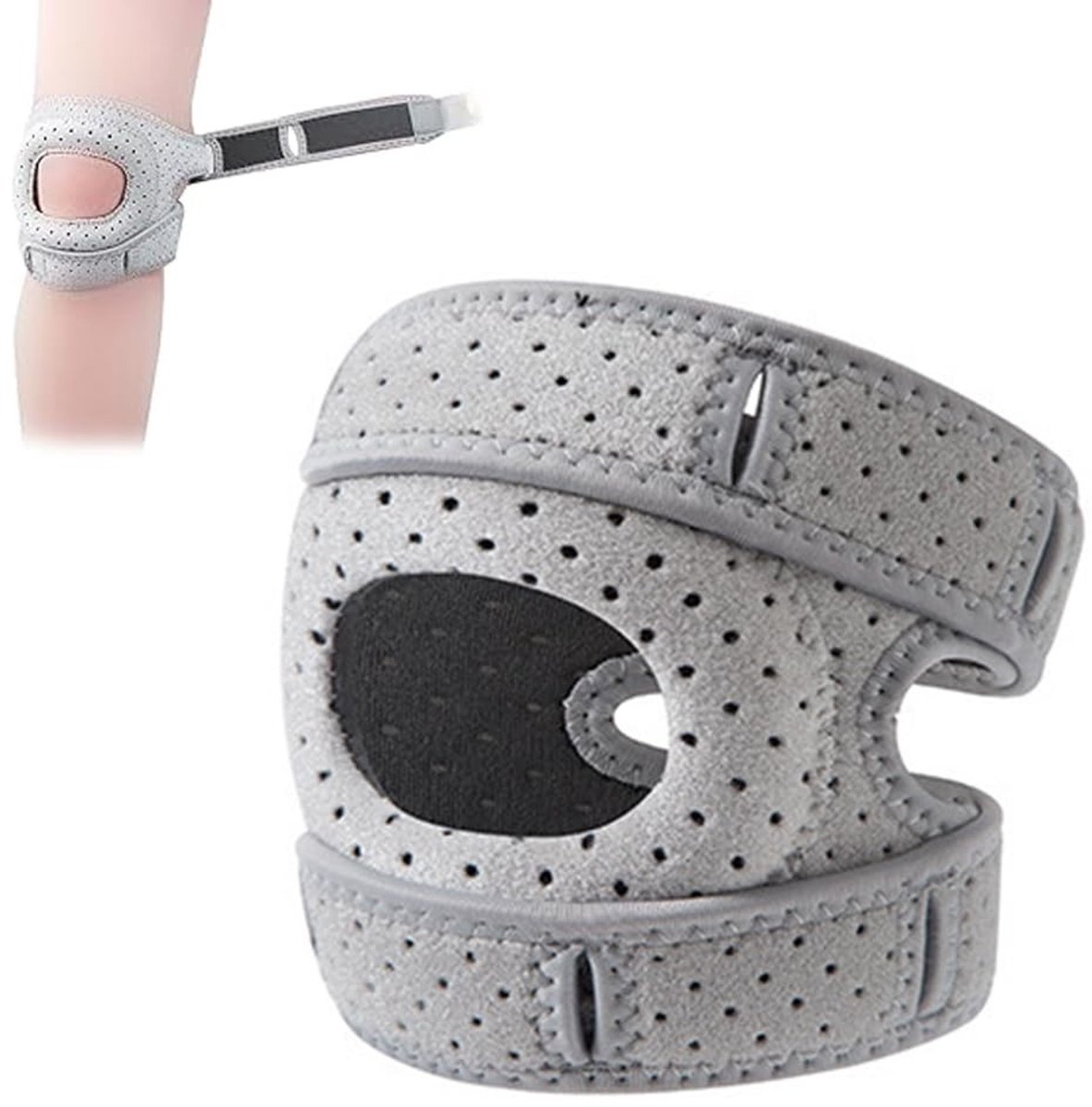 Dailygoods- Kniebrace Dames - Verstelbare Patellapeesstabilisator - Kniebrace Artrose - Kniebrace met Scharnieren - Ademend 3D-Geweven Weefsel - Schokabsorptiesysteem - Knieschijfsteun