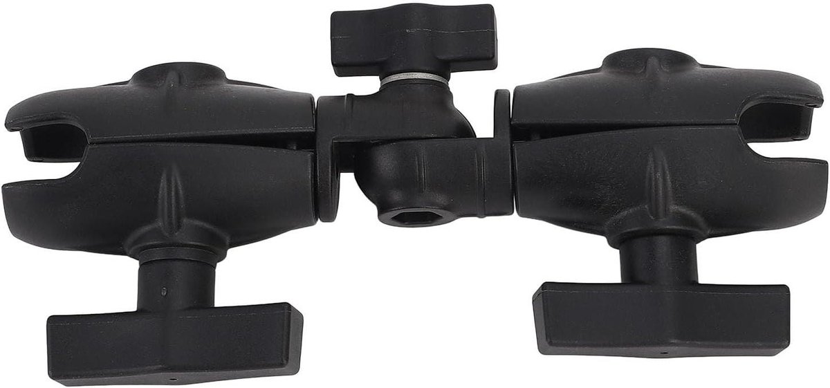 Dubbele Socket Ratelarm - Verstelbare Arm - Apparaat Monteren - Multi-directionele Rotatie - 81 Inch - Zwart