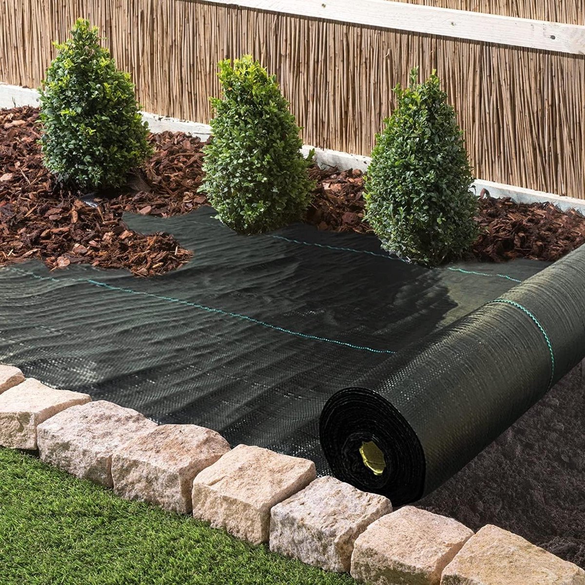 Onkruiddoek Landschap - Gronddoek Bodembedekking - Tuinonderhoud Bodemstabilisatie - Hoge Treksterkte Scheurbestendig - 3.2 oz 33m - Zwart