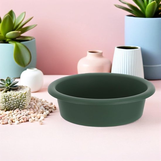 Tuinzeef Rond - Bodemzeef Compostzeef - Grond Ziften - Ergonomisch Handvat - 31 x 31 x 8.5 cm - Groen — afbeelding 2