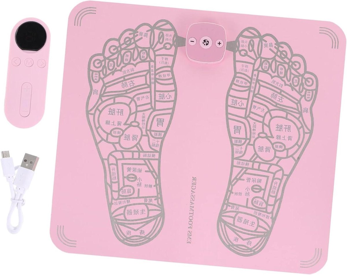 Voet Massager Mat - Voetkussen Stimulator - Voet Ontspanning - USB Oplaadbaar - 176 Grams - Roze