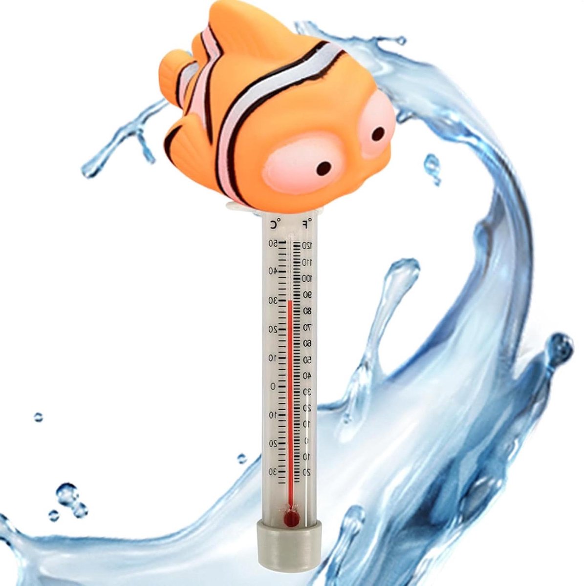 Digitale Waterthemometer - Zwevende Sensor - Temperatuur Meten - Dieren Design - 18.5 Centimeter - Clownvis