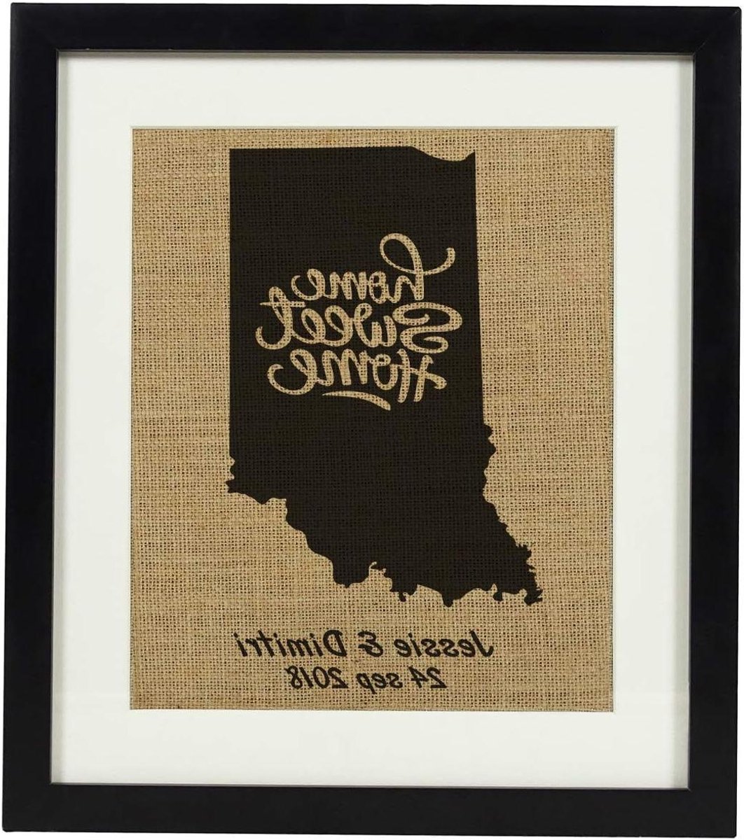 Woondecoratie Kaart - Jute Print - Huis Opwarmen - Gepersonaliseerde Gift - 11 x 14 Inch - Beige