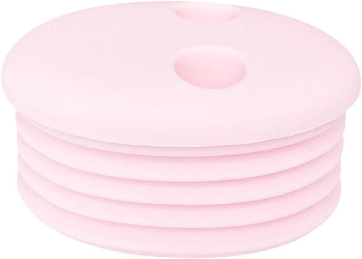 Siliconen snackbox - Herbruikbare container - Snacks meenemen - Opvouwbaar en vaatwasmachinebestendig - 123 x 94 cm - Roze