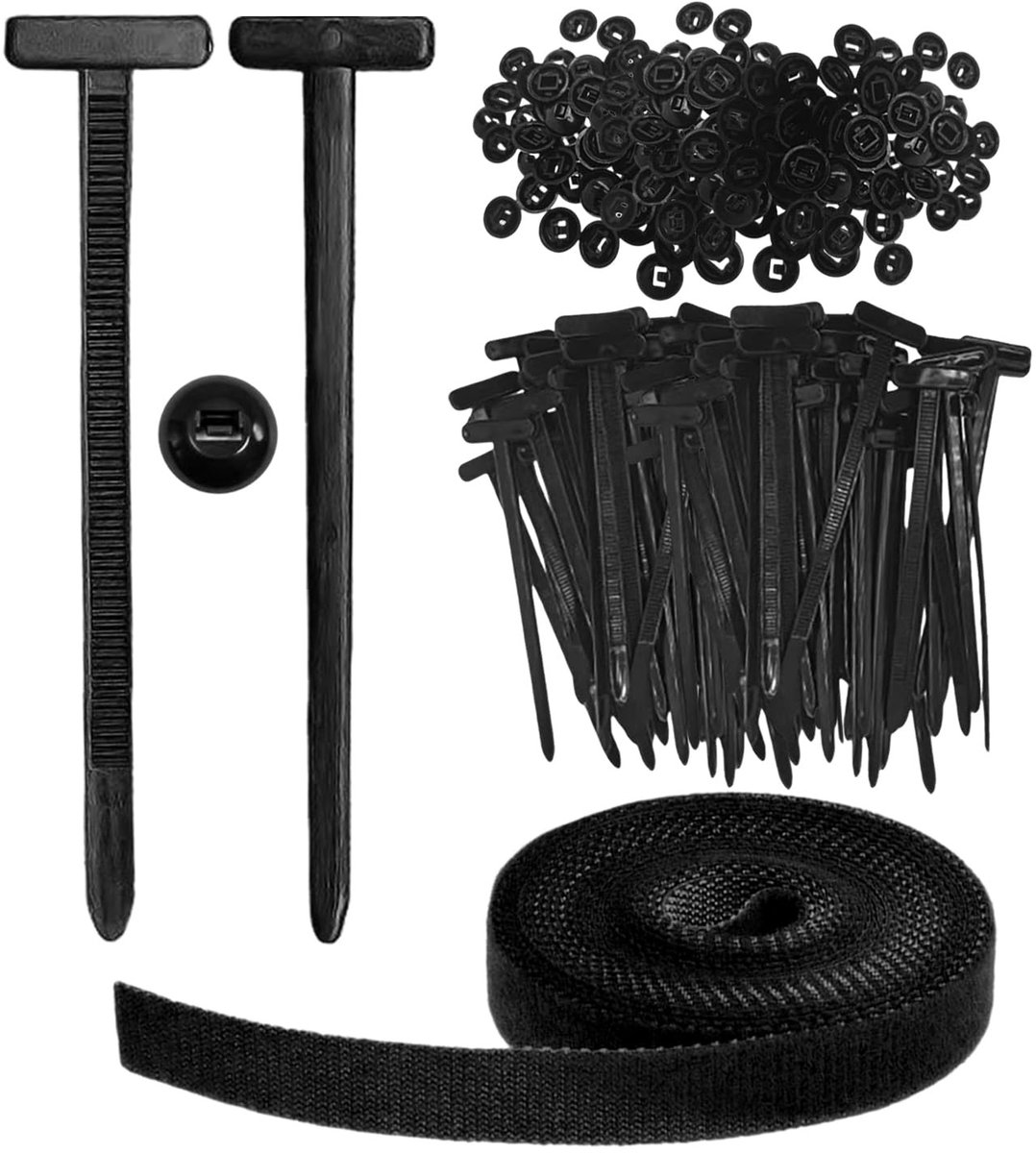 Dailygoods- Kabelbinders 100 Stuks - Multifunctionele Kabelbinders - Zelfsluitende Kabelbinders - Duurzaam Plastic - Anti-Uv Bevestigingsclips - Geschikt voor Autoonderhoud - Binders