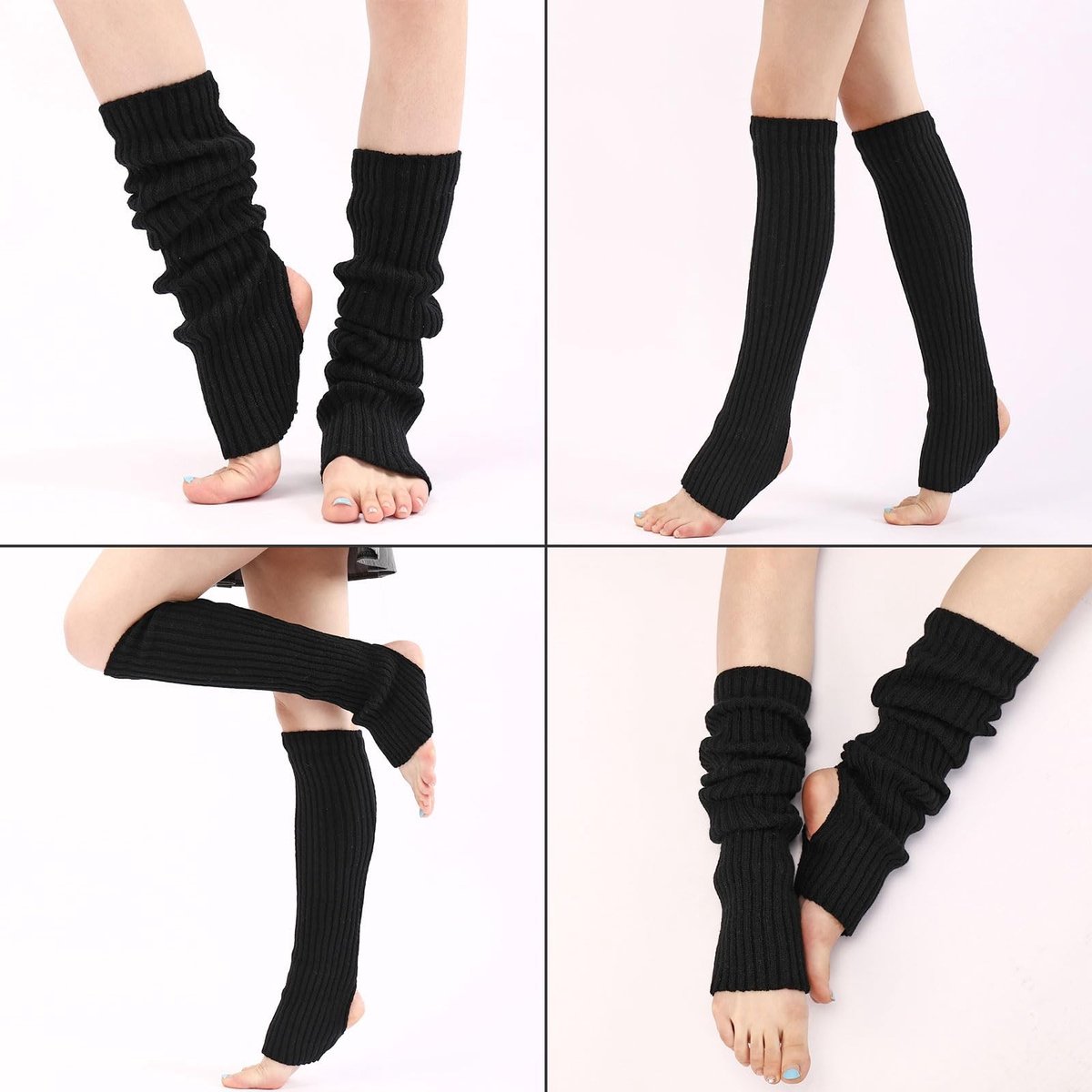 Dailygoods- Knielousen Dames - Thermische Beenwarmers - Overkniekousen - Antislip - Ademend - Rekbaar en Comfortabel