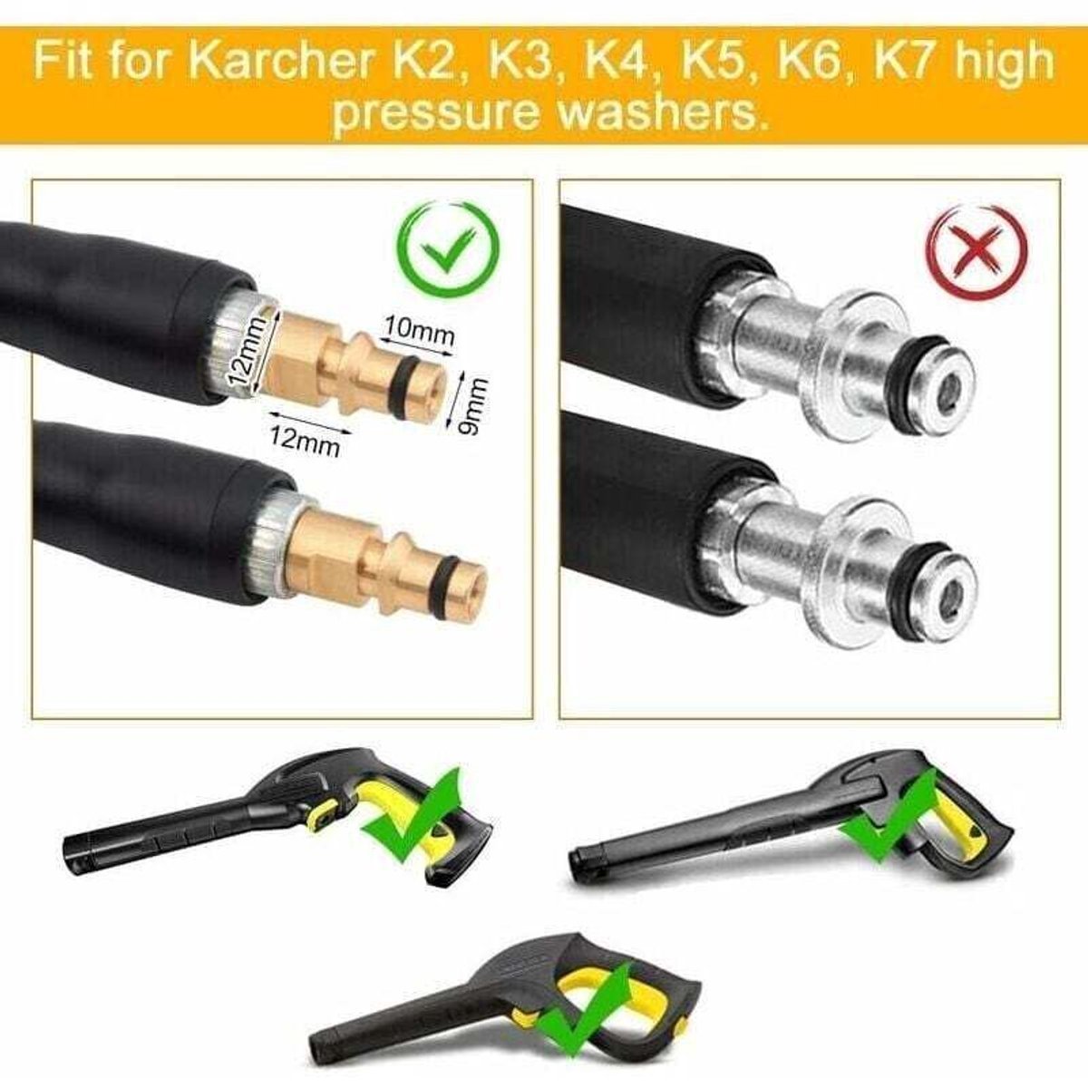 Geschikt Voor Karcher K2 K3 K4 K5 K6 K7 Hogedrukreiniger Hogedrukreinigingsslang - Snelkoppeling - Snelle ontgrendeling - 6m Vervangingsslang - Hogedrukreinigeraccessoires - Rioolslang Geschikt voor karcher accessoires – foto 4
