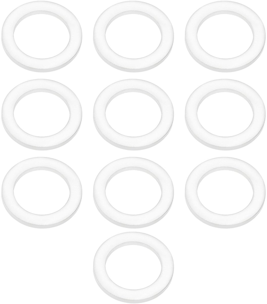 Dailygoods- Carterplug Aluminium 10 Stks - Olie Afvoer Plug - Pakking 18mm x 12mm x 1.5mm - Compatibel met Aprilia AF1 125 - Schokbestendig - Duurzaam - Oliepakkingen