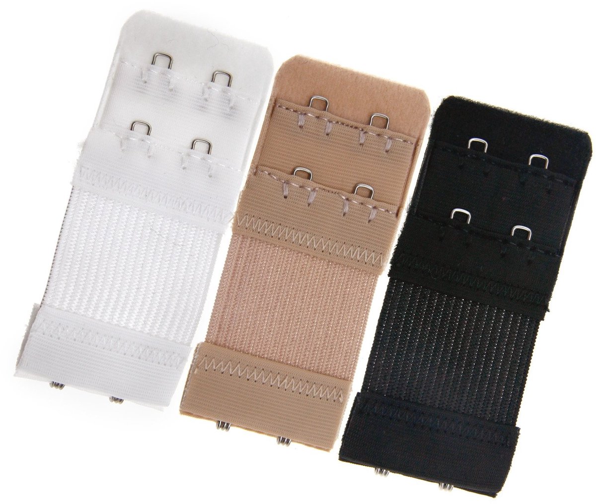 Dailygoods- Beha Extender 3x - Verlengstuk 2 Haakjes - Ondergoed - Strapless - Zacht en Comfortabel - Tot 5cm Extra Lengte - Bh Verlenger