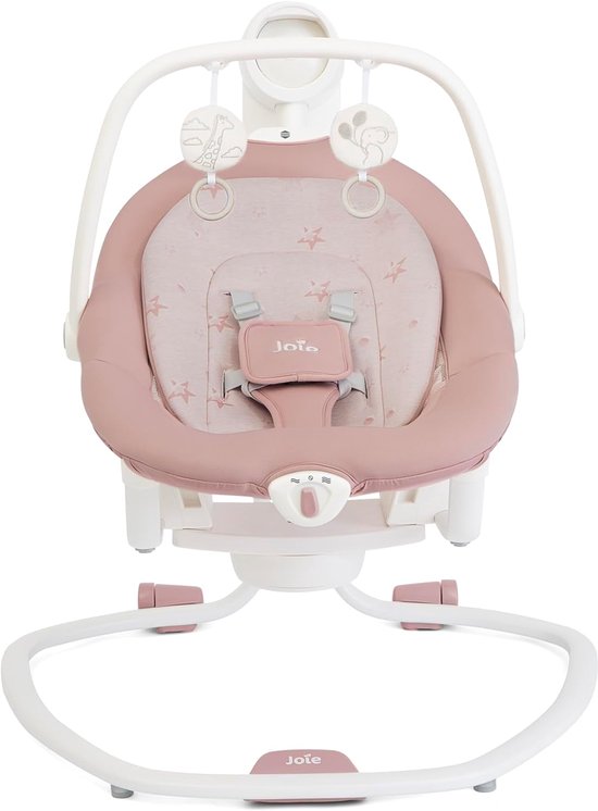 Joie Serina 2-in-1 Baby Swing, Removable Bouncer, 6 Rocking Speeds, 3 Reclining Positions, Play Arch - From Birth to 6 Months (0–9 kg), Cosmo Lola — afbeelding 5