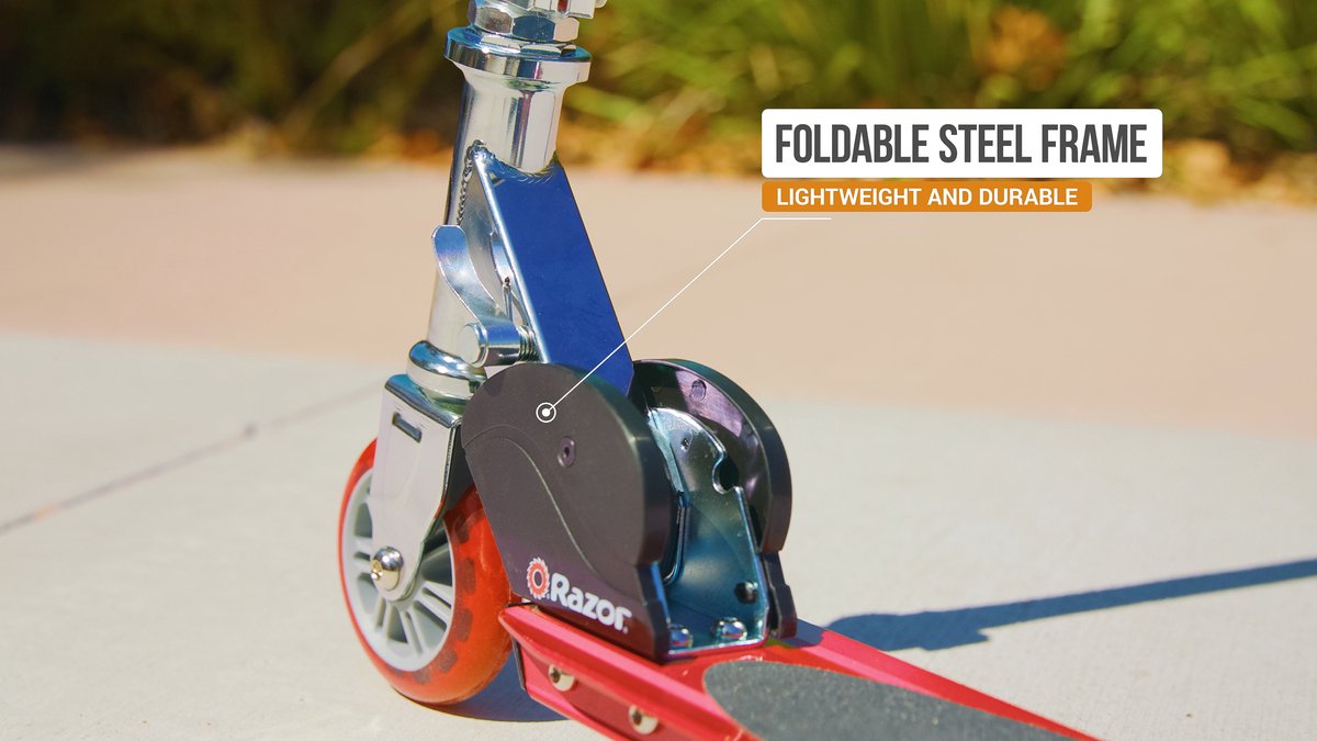 Razor S Sport - Step - Rood - Opvouwbaar - Kleine Wielen 98 mm - Voor Kinderen - Tot 100 kg - Vanaf 6 jaar — afbeelding 7
