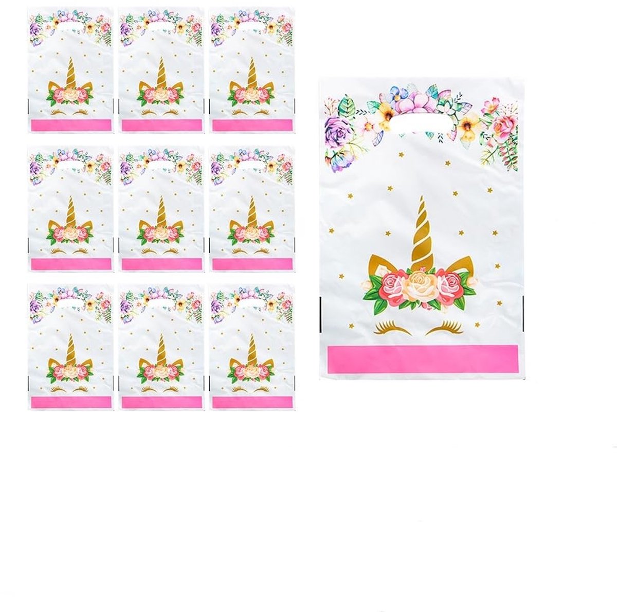 Dailygoods- Snoepzakjes 30 Herbruikbare Feestzakjes - Cadeautasjes - Verjaardag - Kerstmis - Multifunctioneel - Zachte Kleuren 25x16,5 cm - Cadeautas