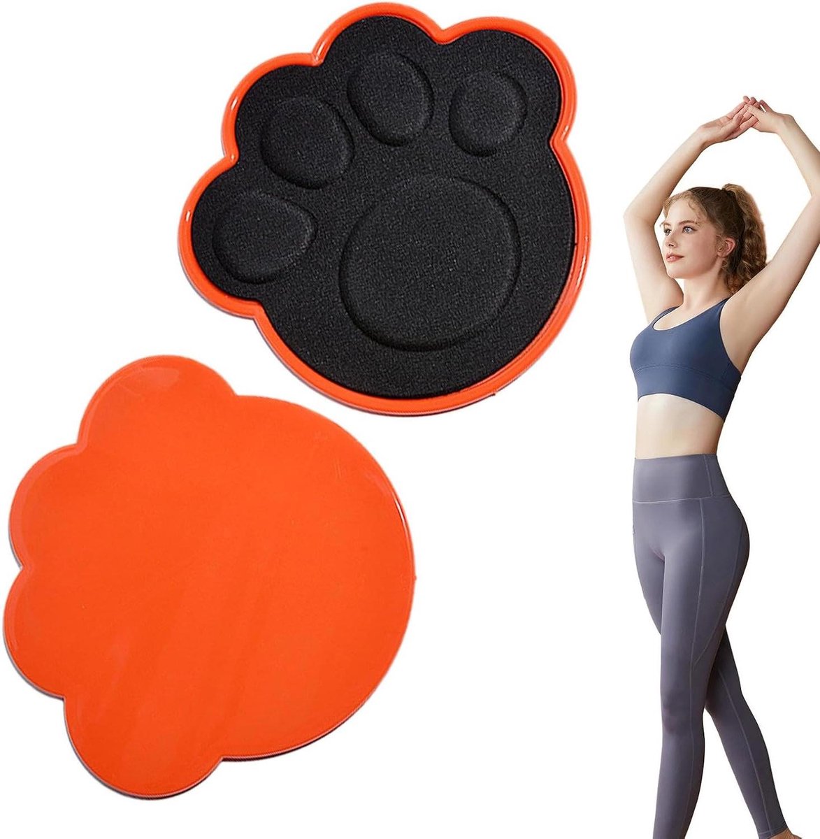Fitness Oefening Discs - Glijders Core Training - Core Versterken - Dubbelzijdig Ontwerp - 18 cm Breed - Rood