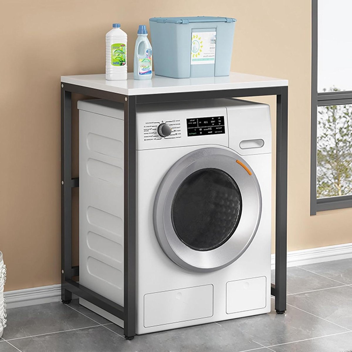 Metalen Wasmachine Plank - Opbergrek Badkamer - Ruimte Maximaliseren - Meerlaags Ontwerp - 70*60*95cm - Stijl-6