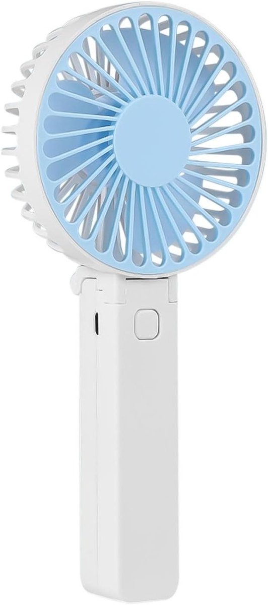 Opvouwbare Handventilator - Draagbare Ventilator - Koel Blijven - 180 Graden Opvouwbaar - Compact Formaat - Blauw