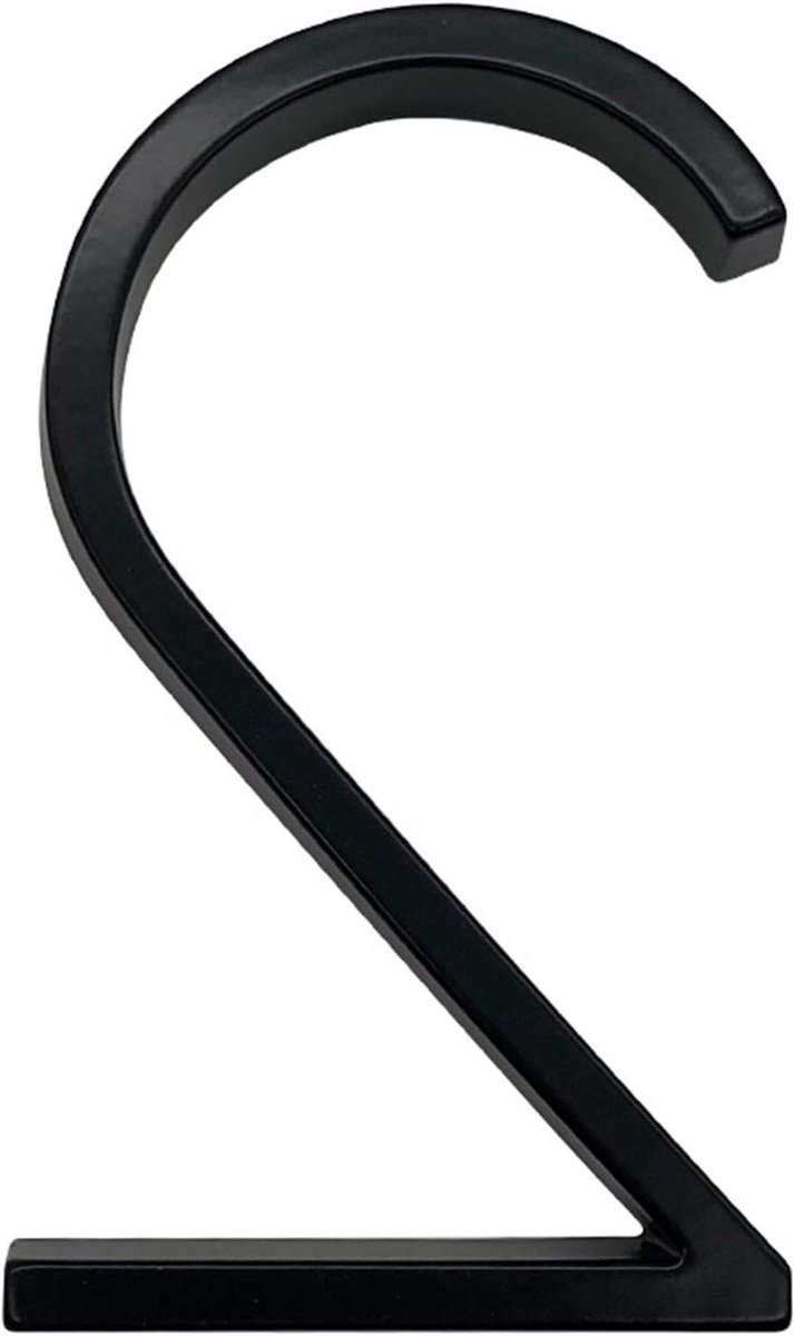 Huisnummer Plaat - Adresbord Deur - Huis Herkenning - Schoon Lettertype - 127mm Hoog - Zwart