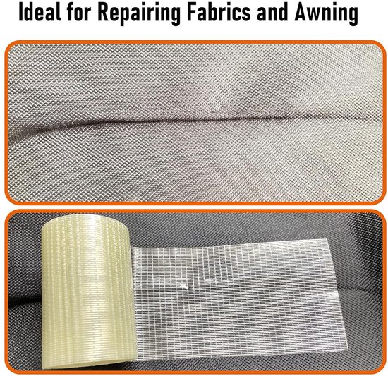 Reparatietape Luifel - Tent reparatie - Buiten repareren - Waterdichte hechting - 12 meter - Zwart — afbeelding 4