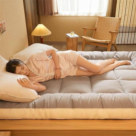 Japanse Futonmatras - Vloermatras Slaapmat - Comfortabel Slapen - Extra Dikke Vulling - Diverse Maten Beschikbaar - Veelkleurig — afbeelding 2