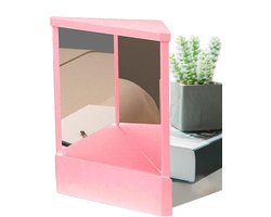 Professionele True Mirror - Echt Beeld Spiegel - Schoonheidsroutine - Niet-omkerende Reflectie - 28x23 cm - Roze