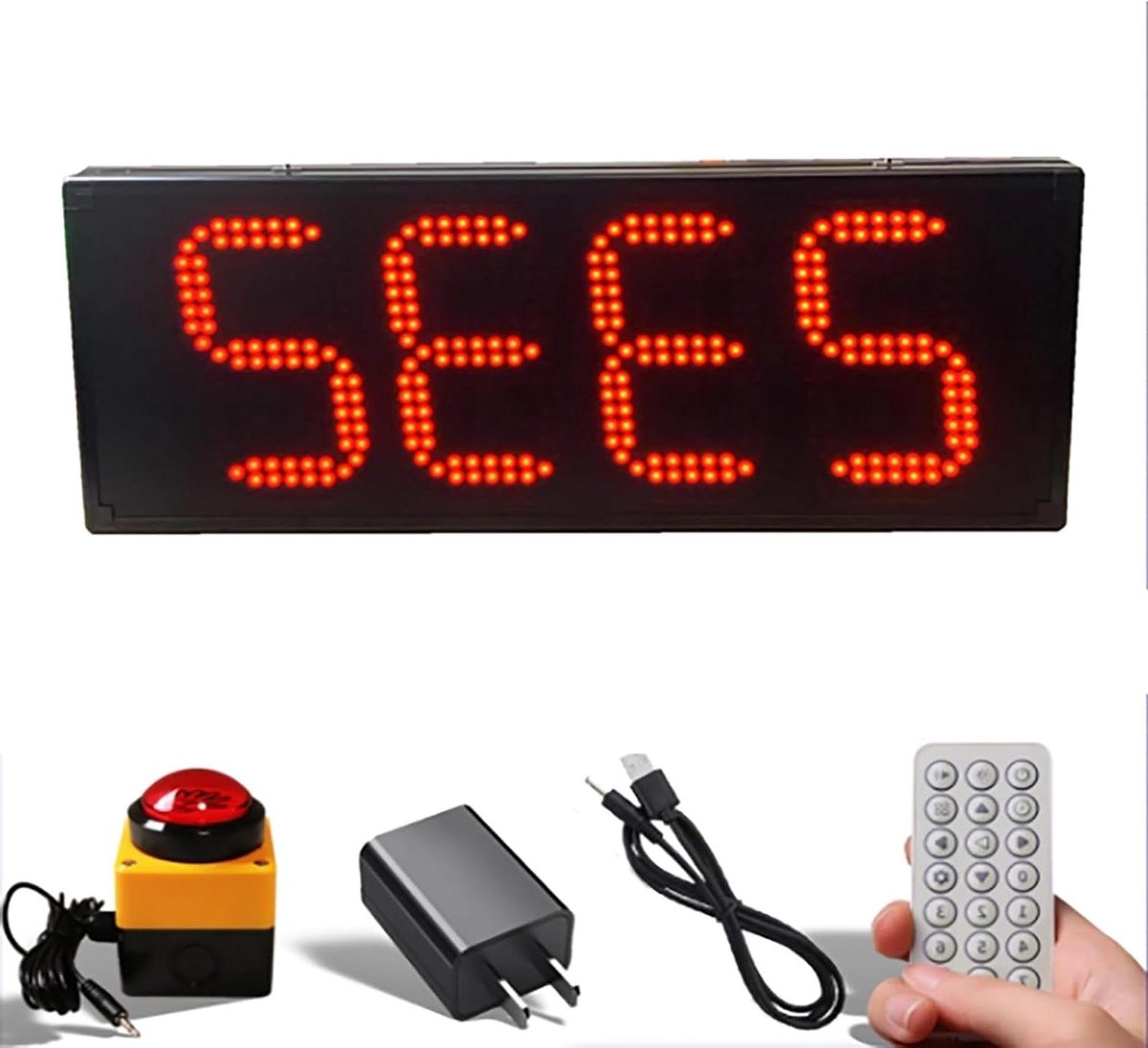Digitale Teller - Telapparaat Afstandsbediening - Activiteiten Tellen - Groot LED Display - 54 x 20 cm - Zwart