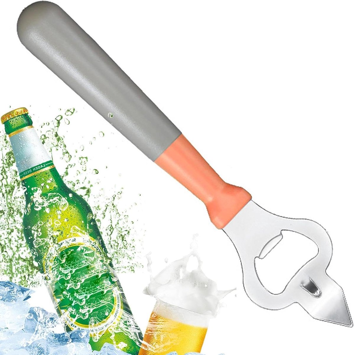 Blikopener - Flesopener - Dranken Openen - Roestvrij Staal - 19 cm - Zilver