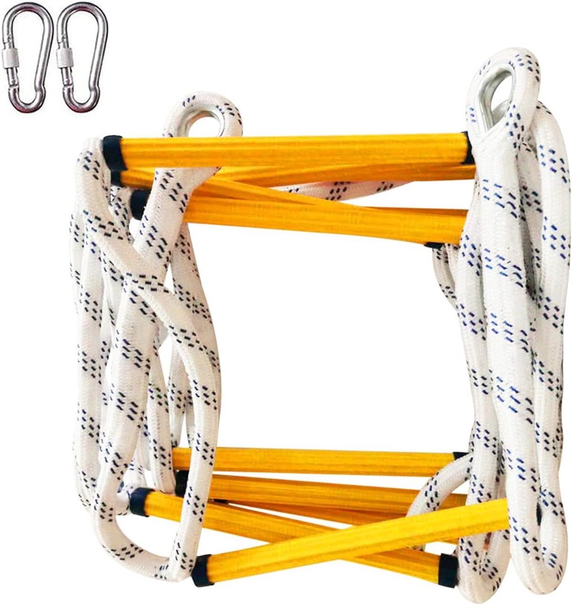 Noodladder - Veiligheidsladder - Snelle Ontsnapping - Vlamvertragend Materiaal - 15 Meter - Wit