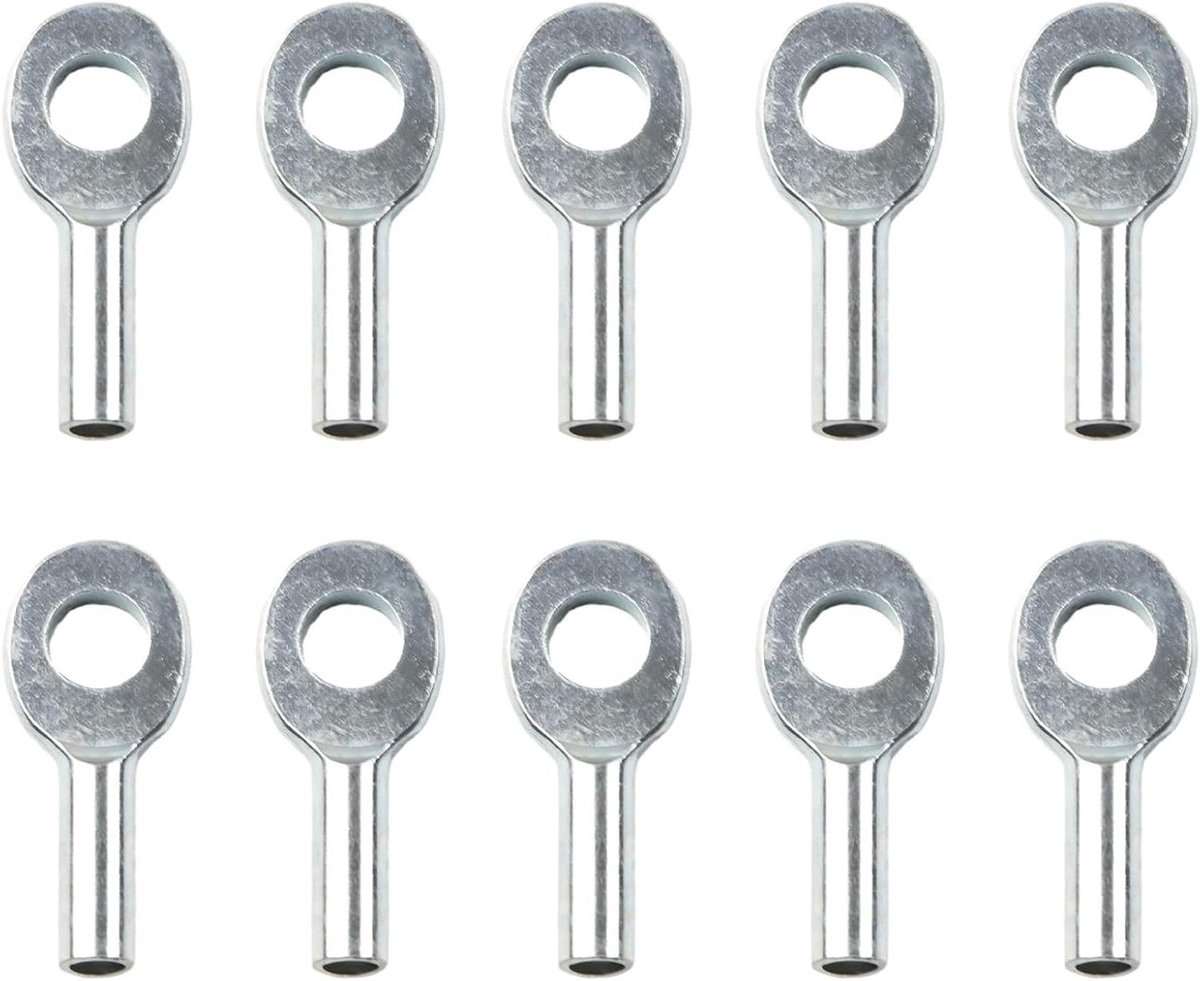 Kabel Oogje Terminal - Kabel Klem - Apparatuur Onderhoud - Voor 5 en 6mm - 10 Stuks - Zilverkleurig