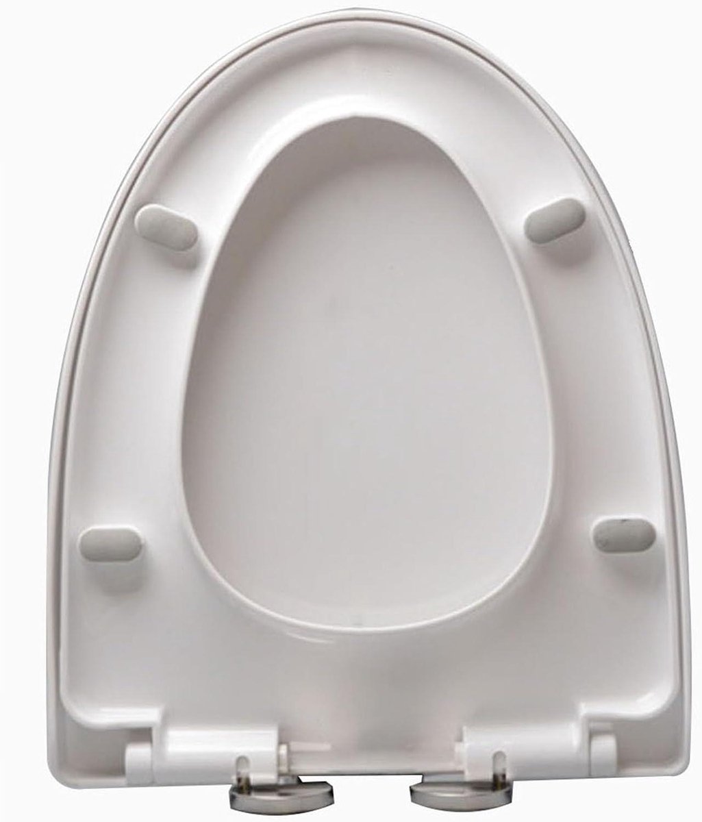 Toiletbril - Toiletdeksel WC bril - Badkamer Verbeteren - Softclose Snel sluitend - 46 x 36 cm - Wit