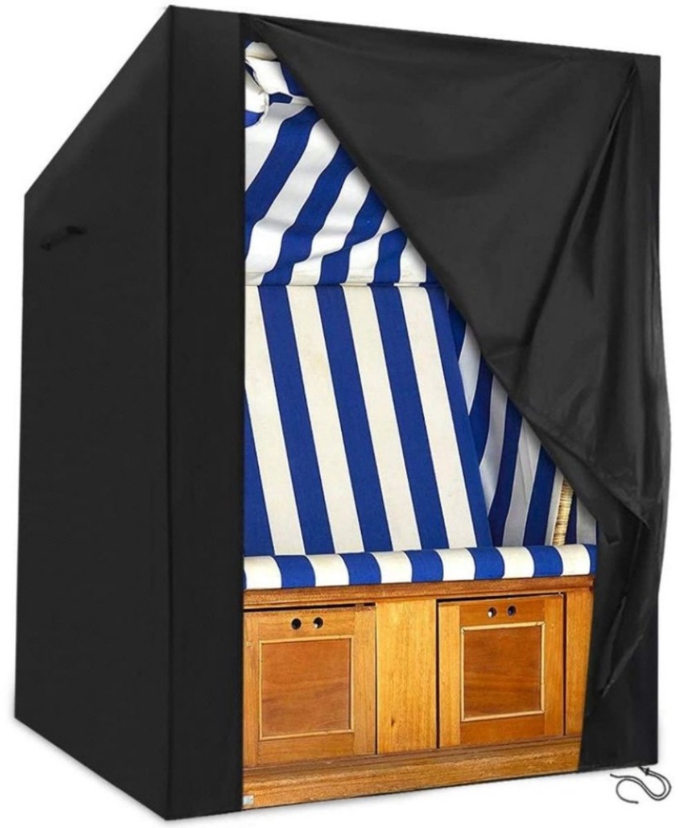 TOVBMUP Strandstoelhoes - bescherming tegen koud weer - met verstelbare koordstopper - wind- en UV-bescherming - 420d oxford - 135 x 105 x 175/140 cm