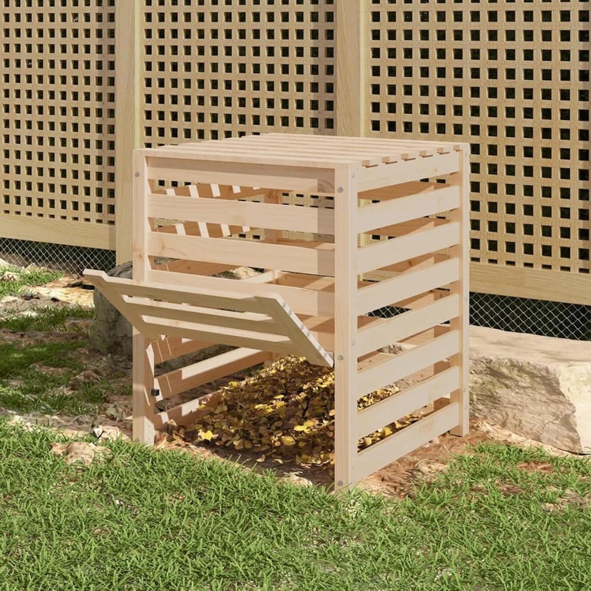 Compostbak Hout - Compostvat Tuin - Compost Maken - Massief Grenen - 635 x 635 x 775 cm - Niet gespecificeerd