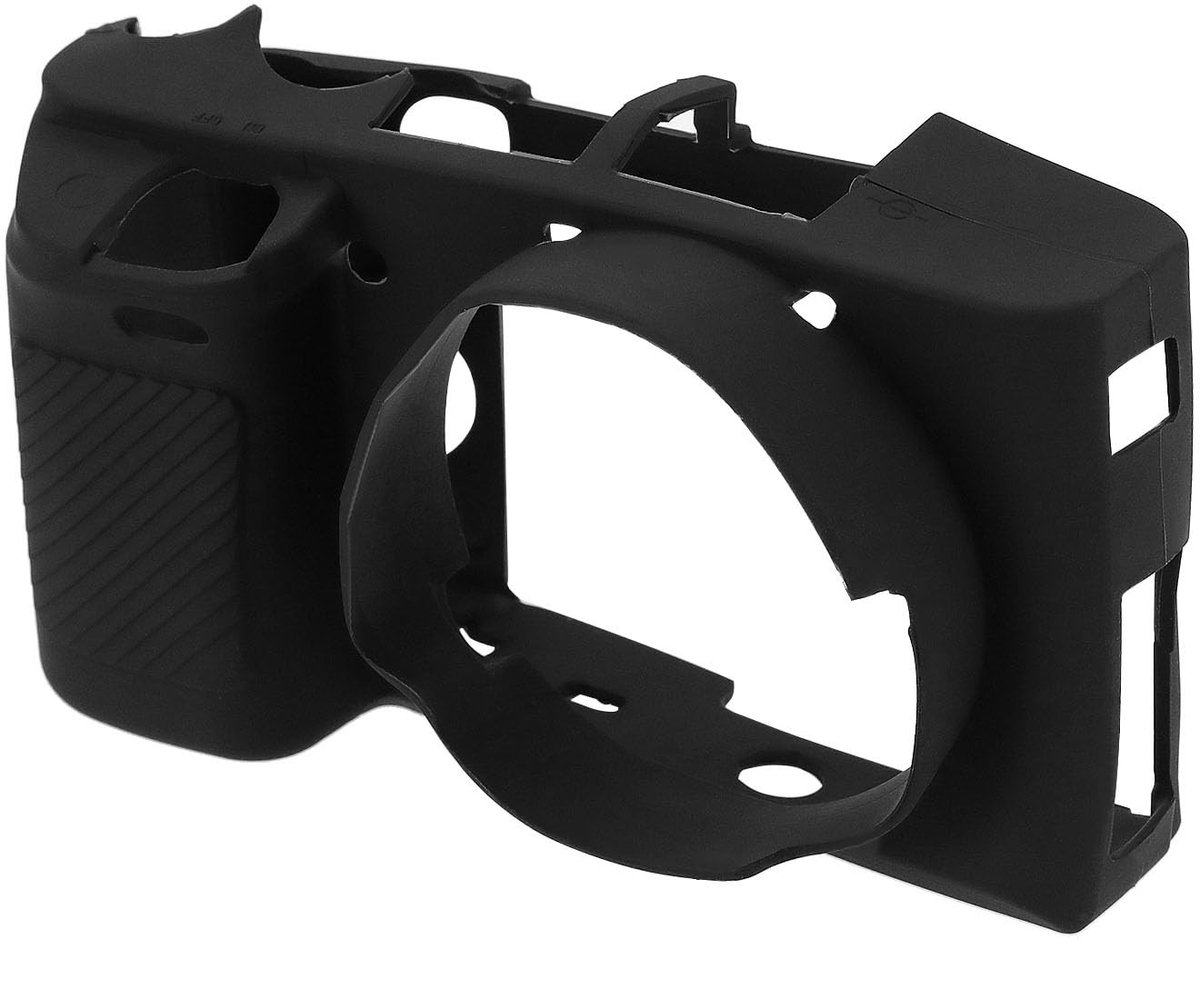 Dailygoody - Hood Case - Siliconen Behuizing - Beschermende Cover - Zwart - Anti-Kras - Geschikt voor Sony A6000 - 12x7x2.3cm
