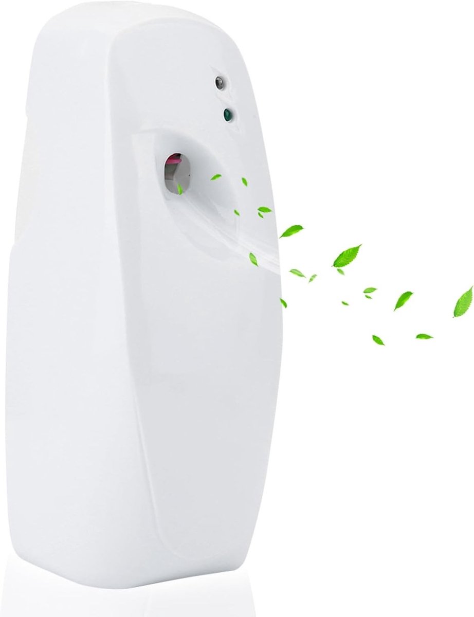 Automatische geurdispenser voor aan de muur, luchtverfrisser met sensor en aerosol technologie, ideaal voor thuis en op kantoor