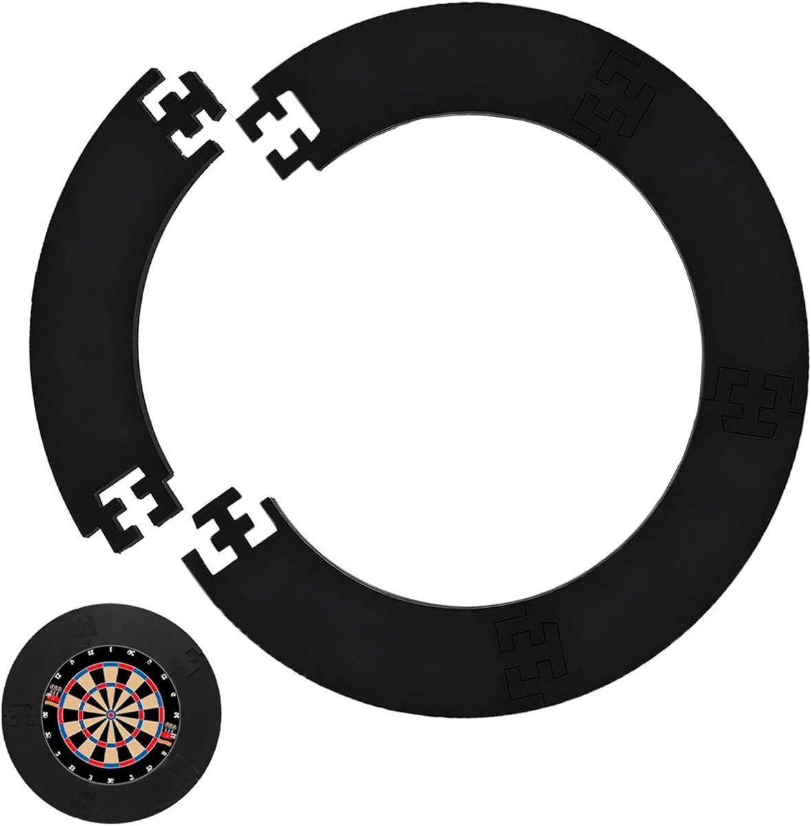 Dartbord Beschermring Set van 5 Stukken, Binnenring 45 cm, Buitenring 72 cm, Wandbescherming, EVA Rand voor Binnen en Buiten Gebruik