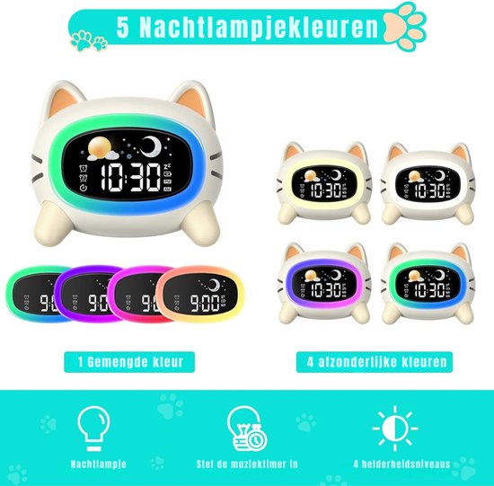 AHD® Slaaptrainer - Kinderwekker - Slaaptrainer Kinderen - Wit - 5cm x 7cm x 5cm van ahd — afbeelding 3
