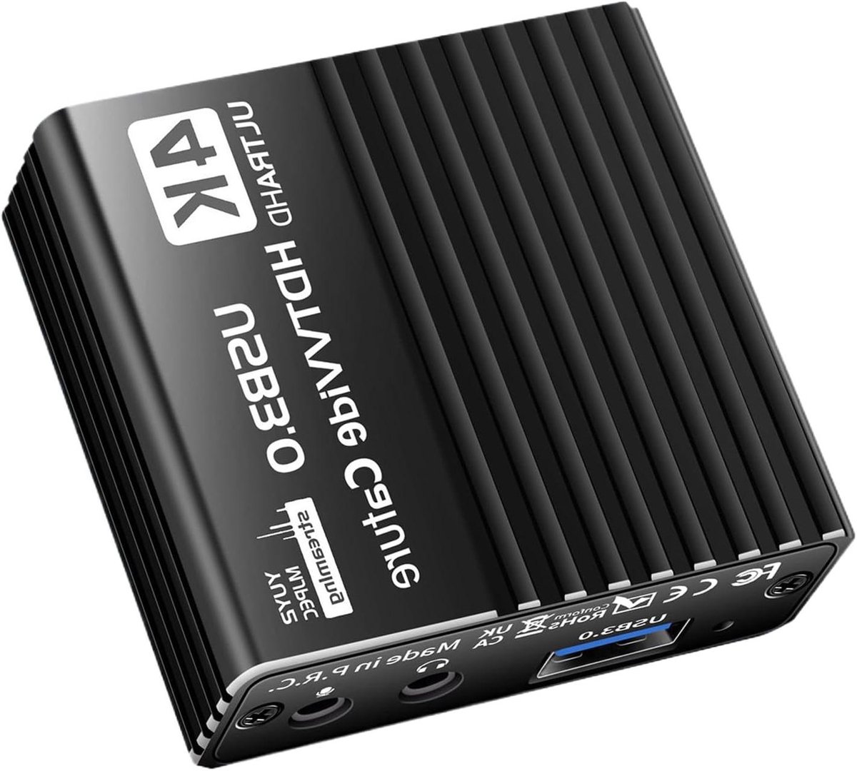 USB Capture Card - Video Opnamekaart - Live Streamen - Lage Latentie 60FPS - 5.2 x 5.5 x 2 cm