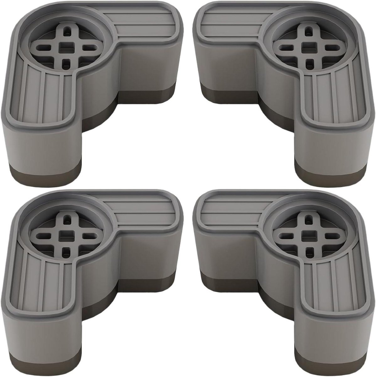 Anti-vibratiepads Wasmachine - Schokdempers Stabilisatoren - Apparaten Stabiliseren - Antislip Technologie - 4 stuks - Grijs