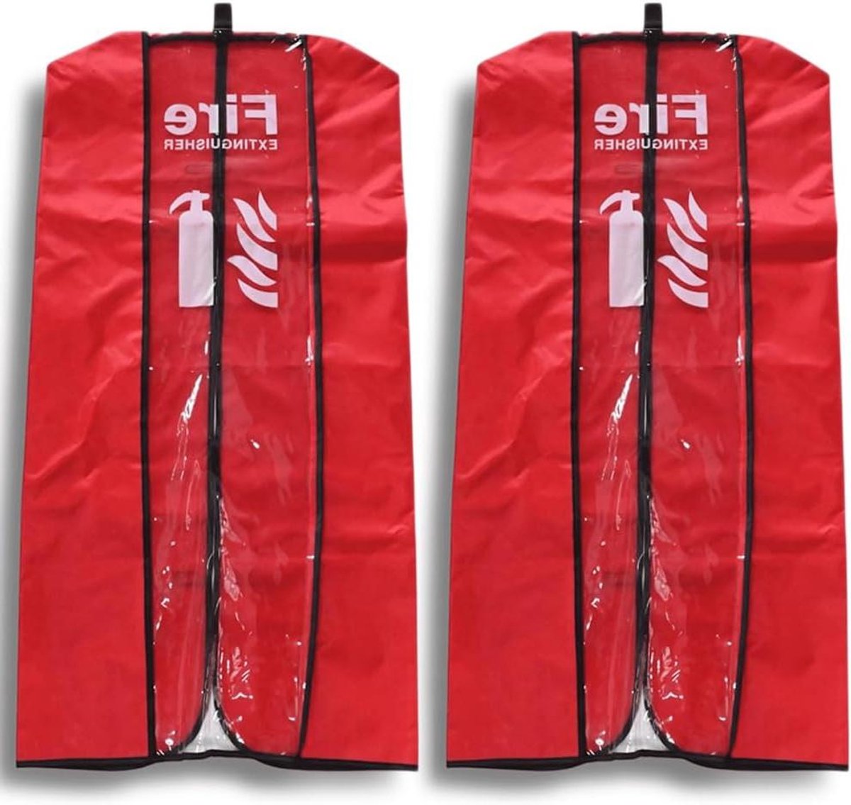 Brandblusserhoes Grote Maat - Beschermhoes Blusser - Brandveiligheid Parateid - Waterdicht Stofdicht Weerbestendig - Set van 2 - Rood
