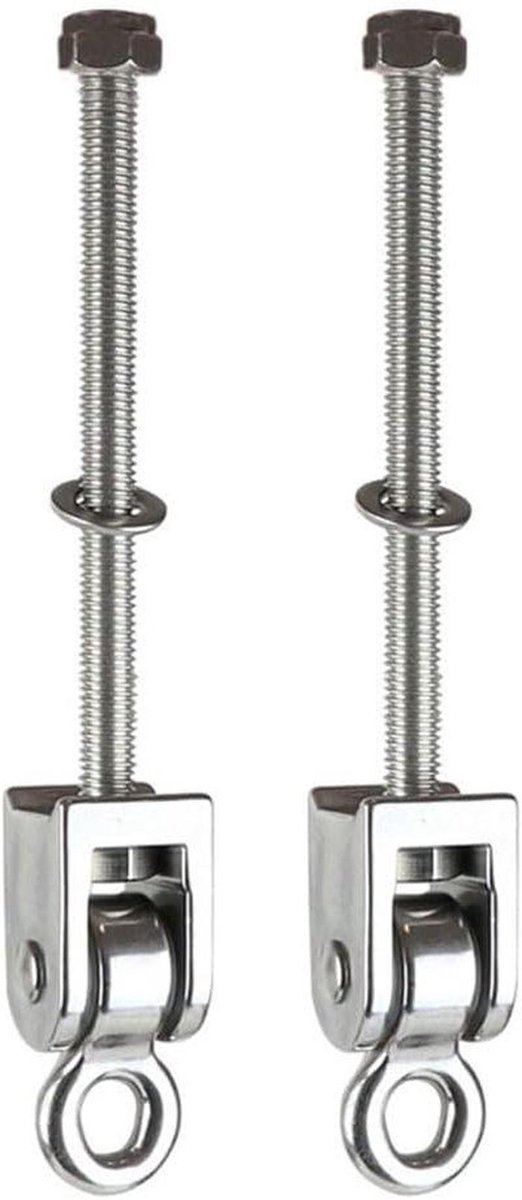 Schommelhaak - Schommelhanger - Buitenactiviteiten - 180 graden draaibaar - 21 centimeter - Zilver
