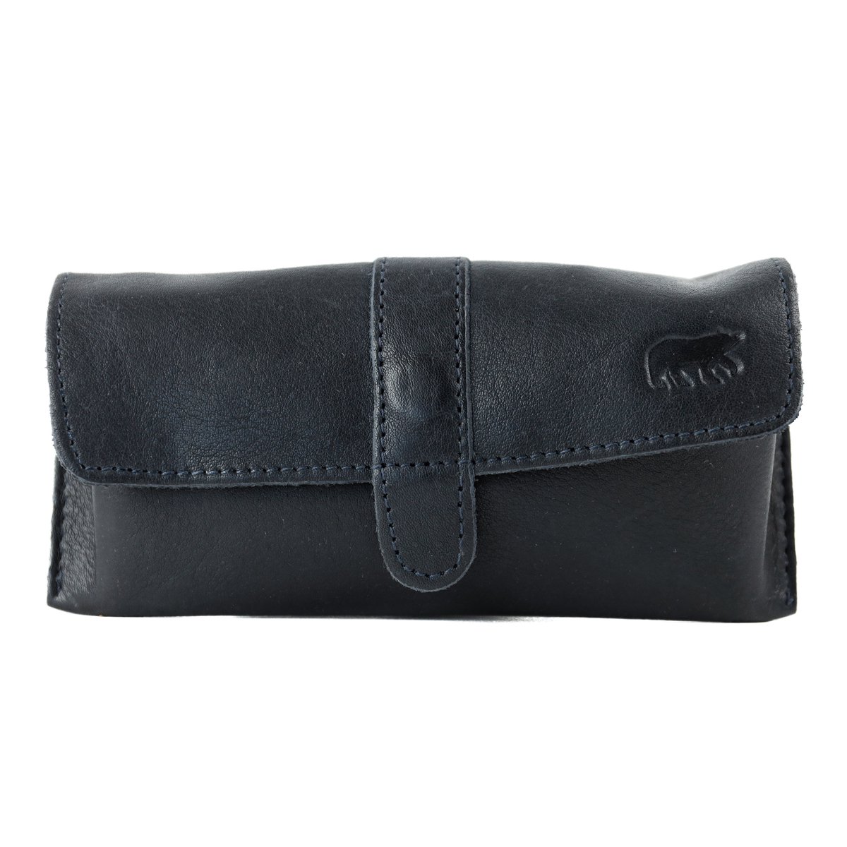 Bear Design Weta Leren Brillenkoker - Navy Blauw