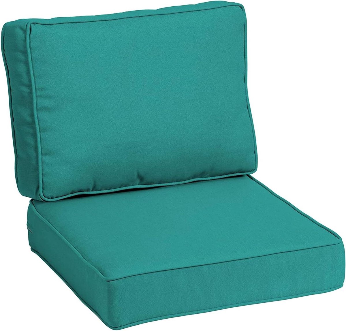 Tuinstoelkussen Set - Zitkussen Rugleuning - Buiten Zitten - Waterdichte Polyesterstof - 50x50 cm - Zeeblauw