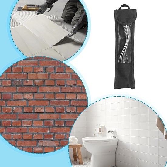 Voegenafwerkingsgereedschap - Kitgereedschap set - Nauwkeurig afdichten - Roestvrijstalen koppen - 3-delig - Meerkleurig — afbeelding 4